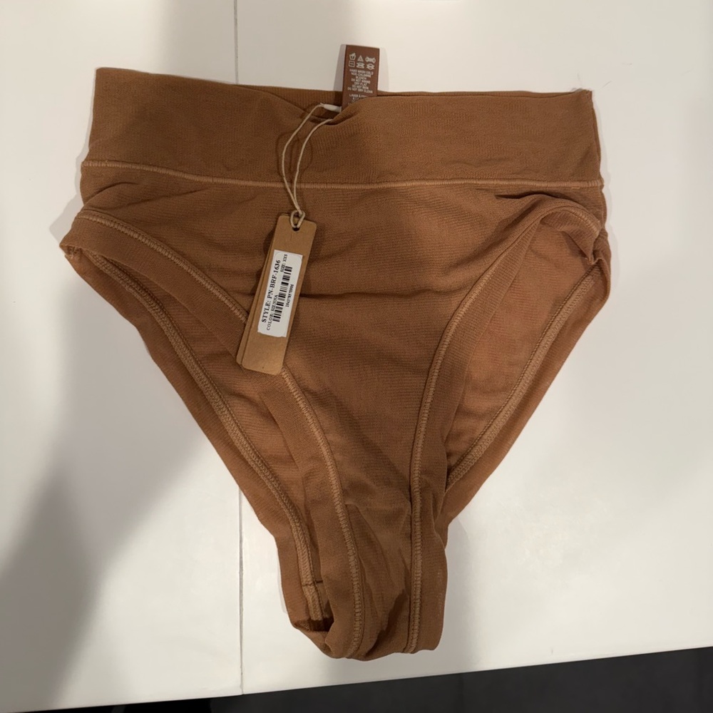SKIMS Tan Mesh Panties